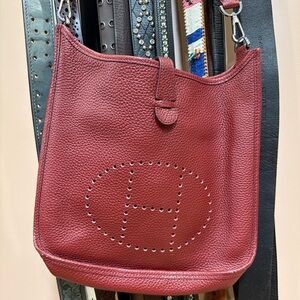 Hermes Evelyne PM Leather Shoulder Bag